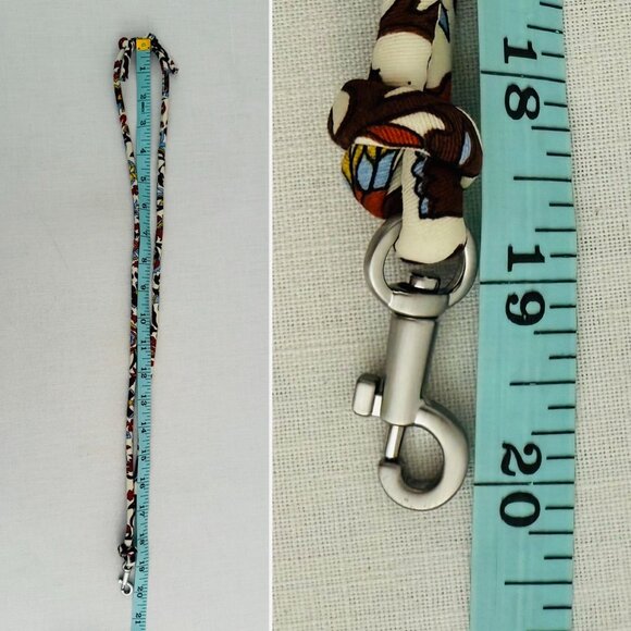 Vera Bradley Fabric Lanyard Floral Brown Multicolor Pattern Keychain ID Holder - Picture 4 of 9